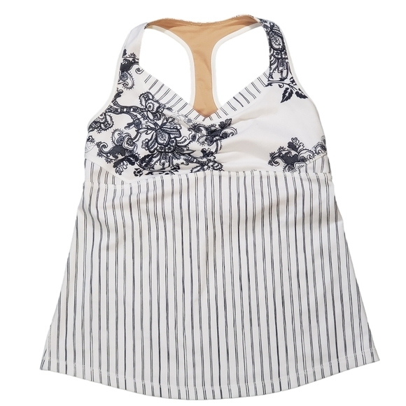 lululemon athletica Tops - LULULEMON Racerback Striped Yoga Fitness Tank